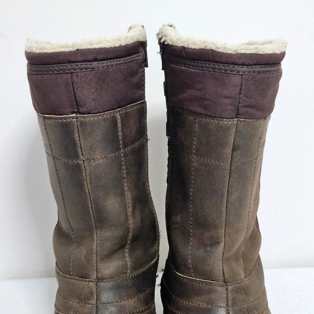 Merrell Murren Bracken Snow Boots Women 10 Brown‎ J02168 WTPF Insulated Faux Fur